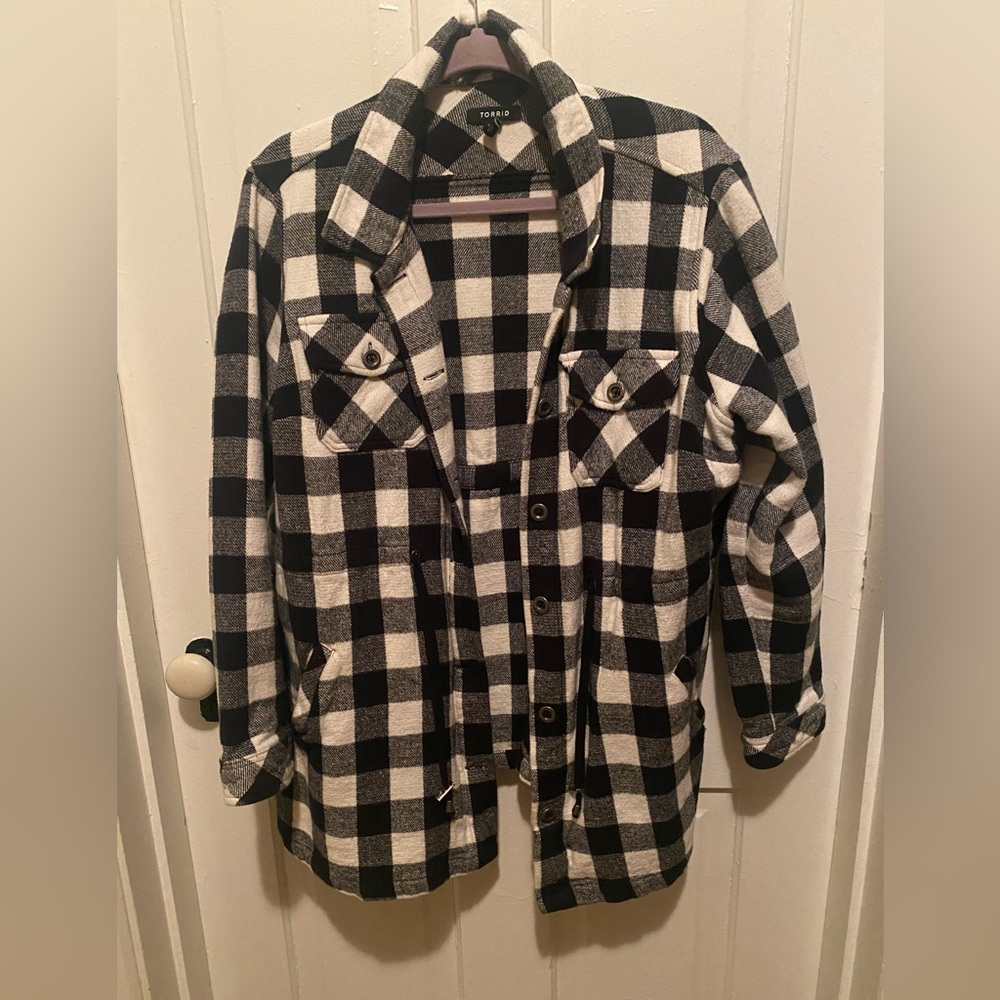 Torrid size 2 plaid shacket